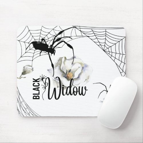 Halloween Stamp Collection Black Widow Mouse Pad