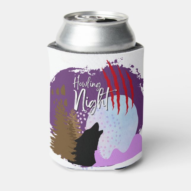 Halloween Stamp Collection "Howling Night" Can Cooler (Can Back)