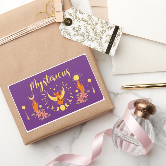 Halloween Stamp Collection "Mysterious"  Rectangular Sticker (Gifting)