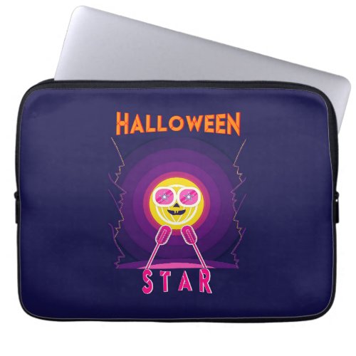 Halloween Star Goggles 31 UK Mic October Pumpkin Laptop Sleeve