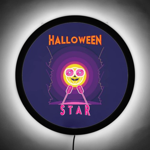 Halloween Star Goggles 31 UK Mic October Pumpkin LED Sign