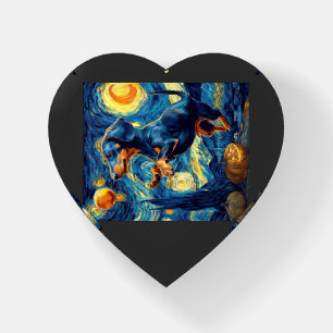Halloween Starry Night Puppy Dachshund Paperweight
