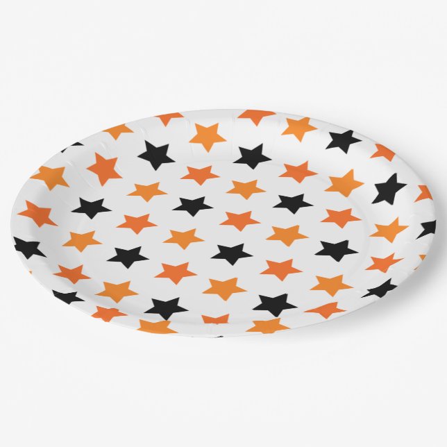 Halloween Stars Paper Plates (Angled)
