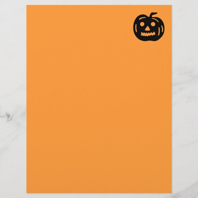 Halloween stationery paper | carved pumpkin face (Front)