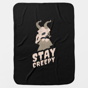 Halloween Stay Creepy Goat Gift Baby Blanket