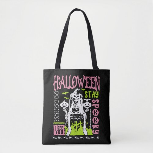 Halloween stay spooky tote bag