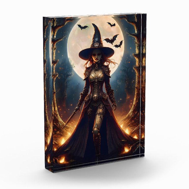 Halloween Steampunk Forest Witch Photo Block (Left)