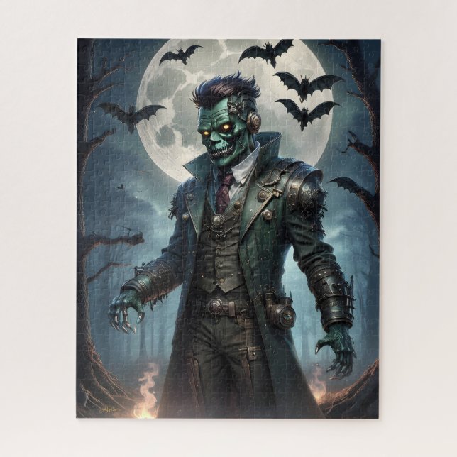 Halloween Steampunk Frankenstein's Monster Jigsaw Puzzle (Vertical)