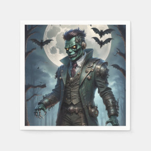 Halloween Steampunk Frankenstein's Monster Napkins