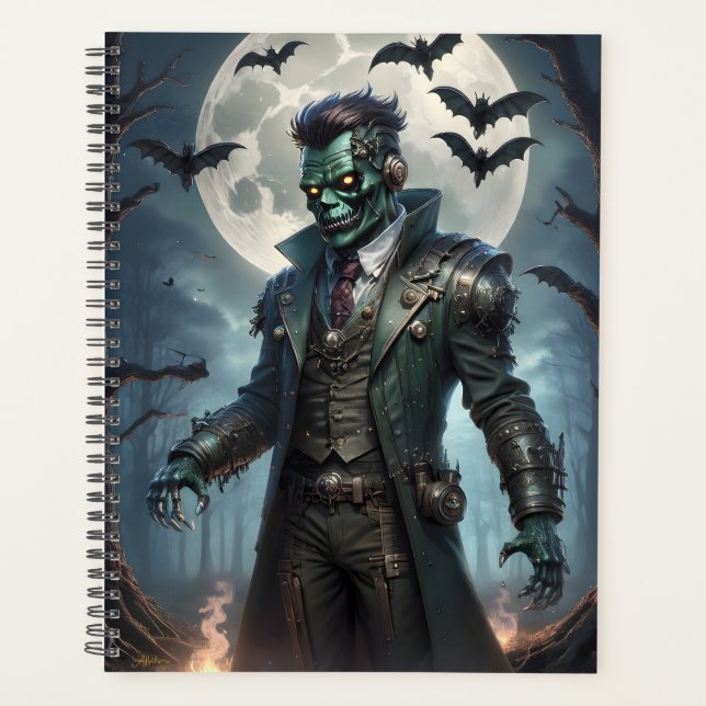 Halloween Steampunk Frankenstein's Monster Planner (Front)