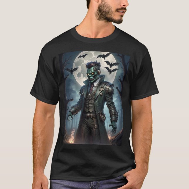 Halloween Steampunk Frankenstein's Monster T-Shirt (Front)