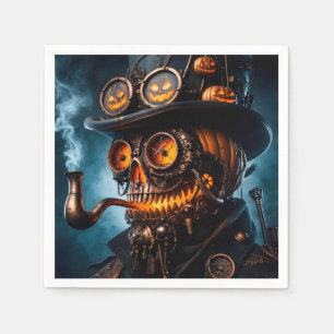 Halloween Steampunk Gothic Jack-O-Lantern Napkins
