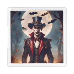 Halloween Steampunk Gothic Zombie Vampire Acrylic Tray