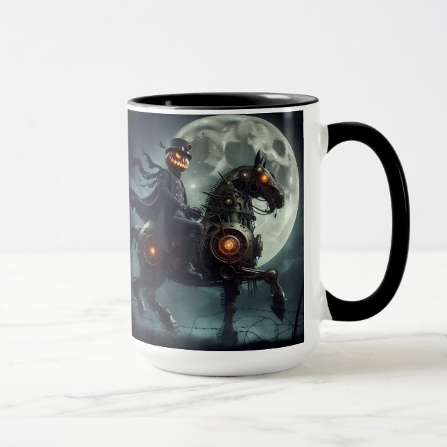 Halloween Steampunk Headless Horseman Mug (Right)