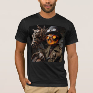 Halloween Steampunk Jack-O-Lantern Horseman T-Shirt