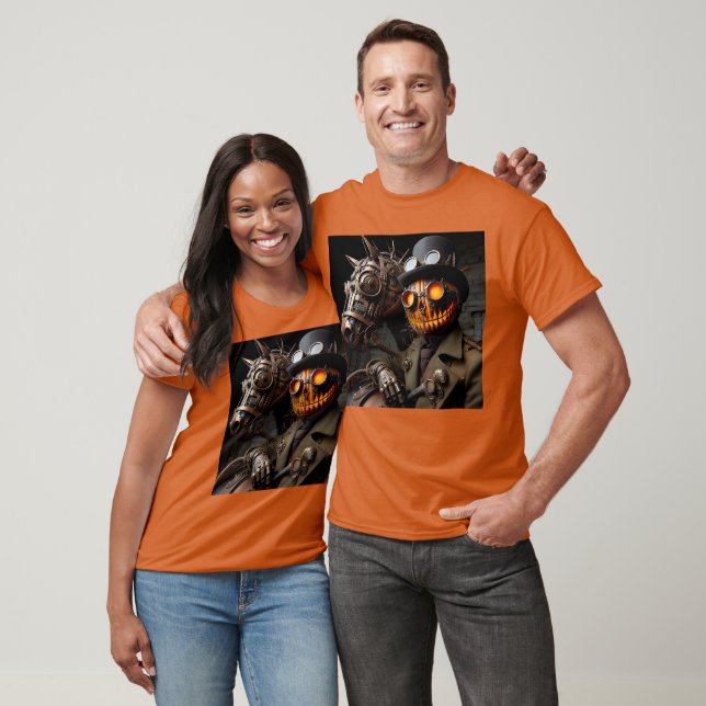 Halloween Steampunk Jack-O-Lantern Horseman T-Shirt (Unisex)