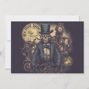 Halloween Steampunk Skeleton  Invitation