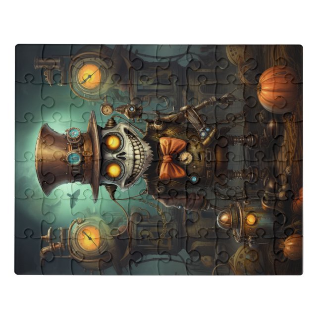 Halloween Steampunk Skeleton man Jigsaw Puzzle (Puzzle Horizontal)