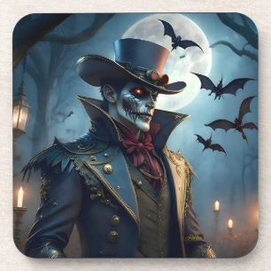 Halloween Steampunk Southern Gothic Zombie Beverage Coaster