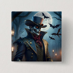 Halloween Steampunk Southern Gothic Zombie Button