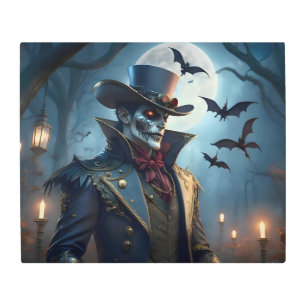 Halloween Steampunk Southern Gothic Zombie Metal Print