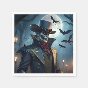 Halloween Steampunk Southern Gothic Zombie Napkins