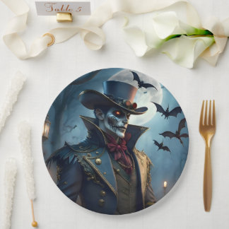 Halloween Steampunk Southern Gothic Zombie Paper Plates
