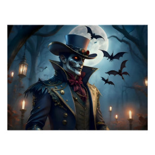 Halloween Steampunk Southern Gothic Zombie Poster