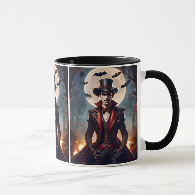 Halloween Steampunk Vampire Zombie Mug (Right)
