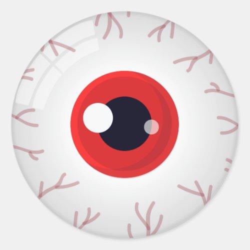 Halloween Sticker Creepy Red Eye Eyeball Treat Bag