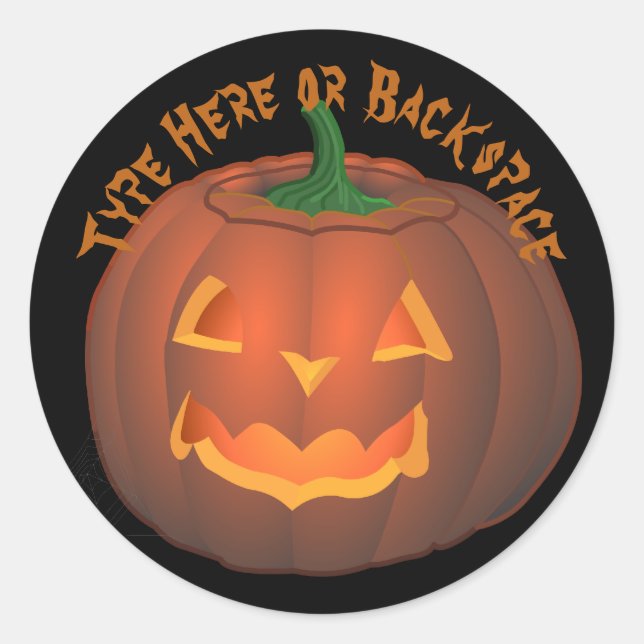 Halloween Stickers Personalized Pumpkin Stickers (Front)