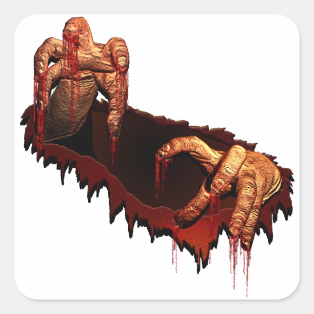 Halloween Stickers Personalized Zombie Stickers (Front)