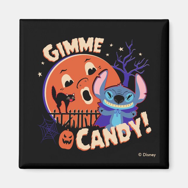 Halloween Stitch | Gimme Candy! Magnet (Front)