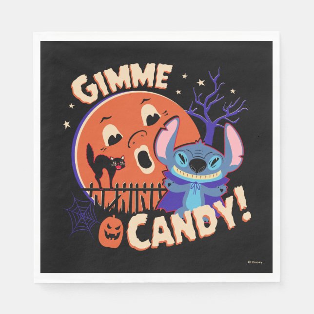 Halloween Stitch | Gimme Candy! Napkins (Front)