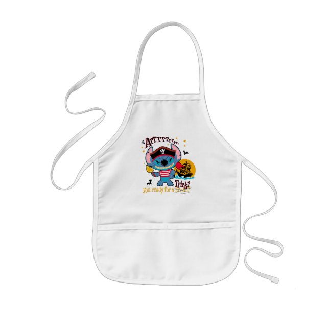 Halloween Stitch Pirate Kids' Apron (Front)