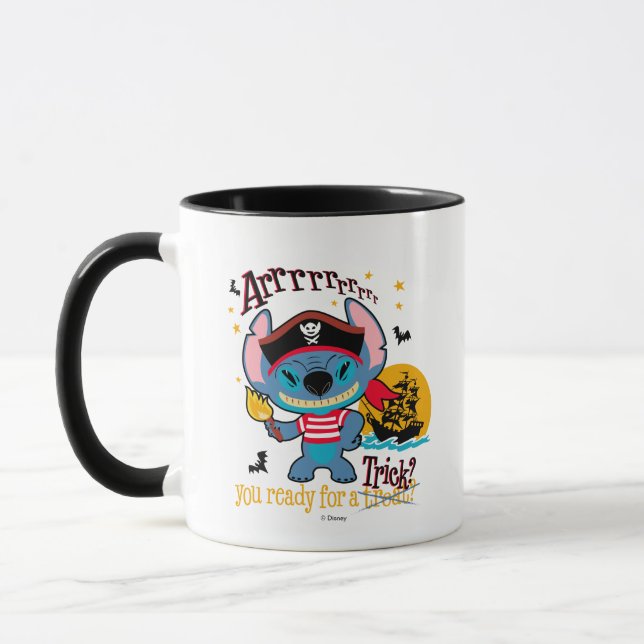 Halloween Stitch Pirate Mug (Left)