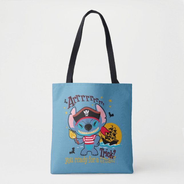 Halloween Stitch Pirate Tote Bag (Front)