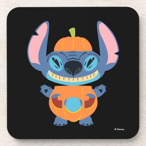 Halloween Stitch Pumpkin Beverage Coaster