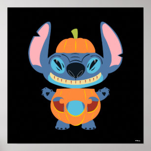 Halloween Stitch Pumpkin Poster