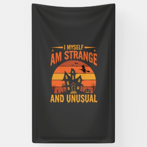 Halloween Strange and Unusual Haunted House Graphi Banner