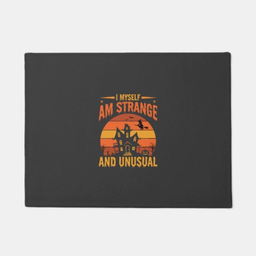 Halloween Strange and Unusual Haunted House Graphi Doormat