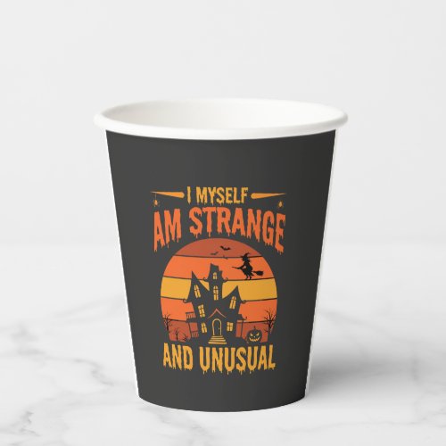 Halloween Strange and Unusual Haunted House Graphi Paper Cups