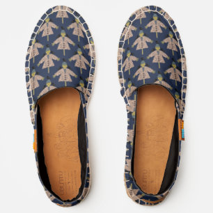 Halloween Straw Scarecrow and Ravens Patterned Espadrilles