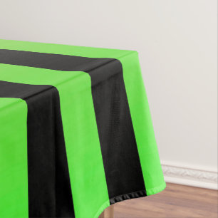 Halloween strip table cloth- red orange green lime tablecloth