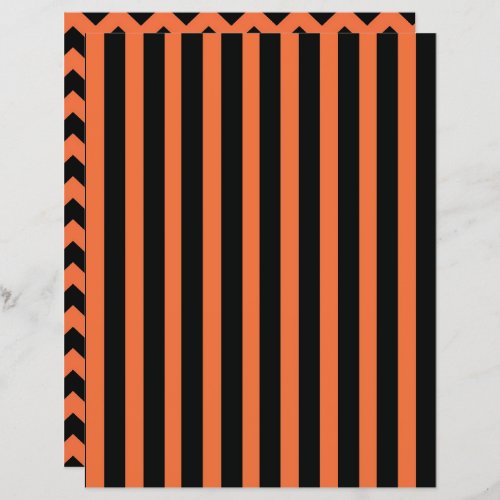 Halloween stripe and chevron scrapbook paper