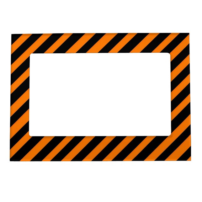 Halloween Striped Magnet Picture Frame (Front)