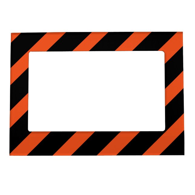 Halloween Striped Magnet Picture Frame (Front)