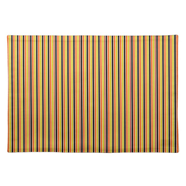 Halloween Stripes Cloth Placemat (Front)