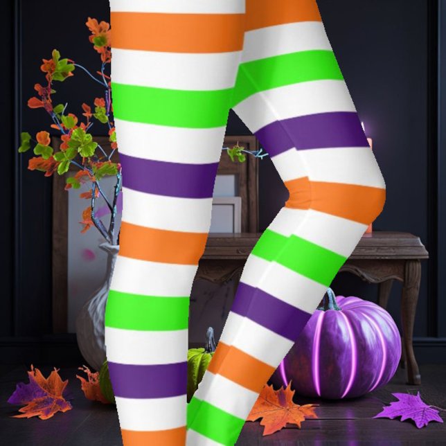 Halloween Stripes Leggings (Creator Uploaded)