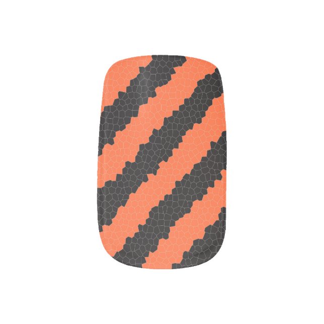 halloween stripes minx nail art (Left Thumb)